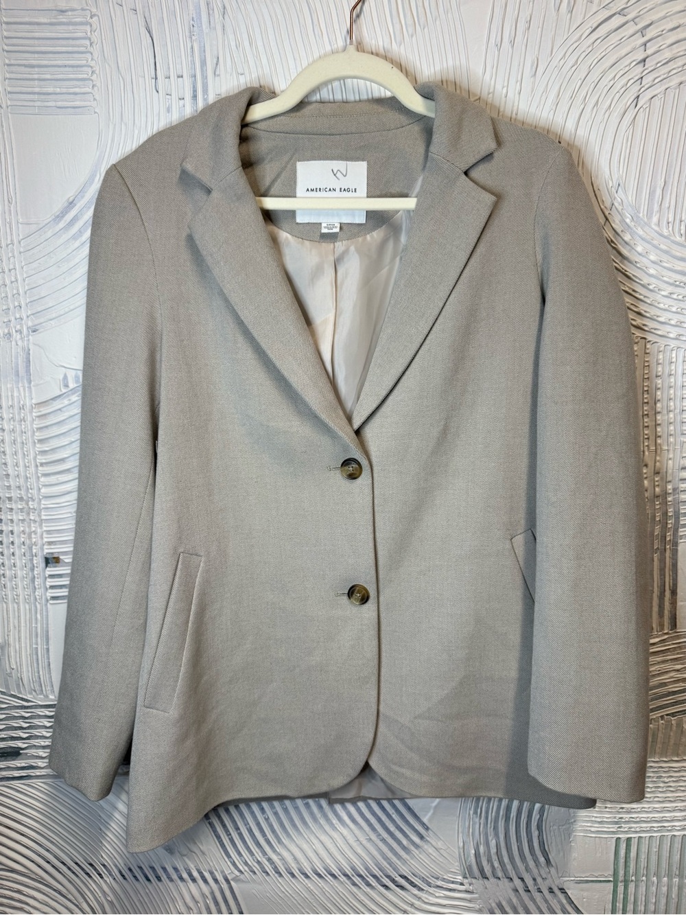 American Eagle Outfitters Light Gray Women's Tailored Blazer